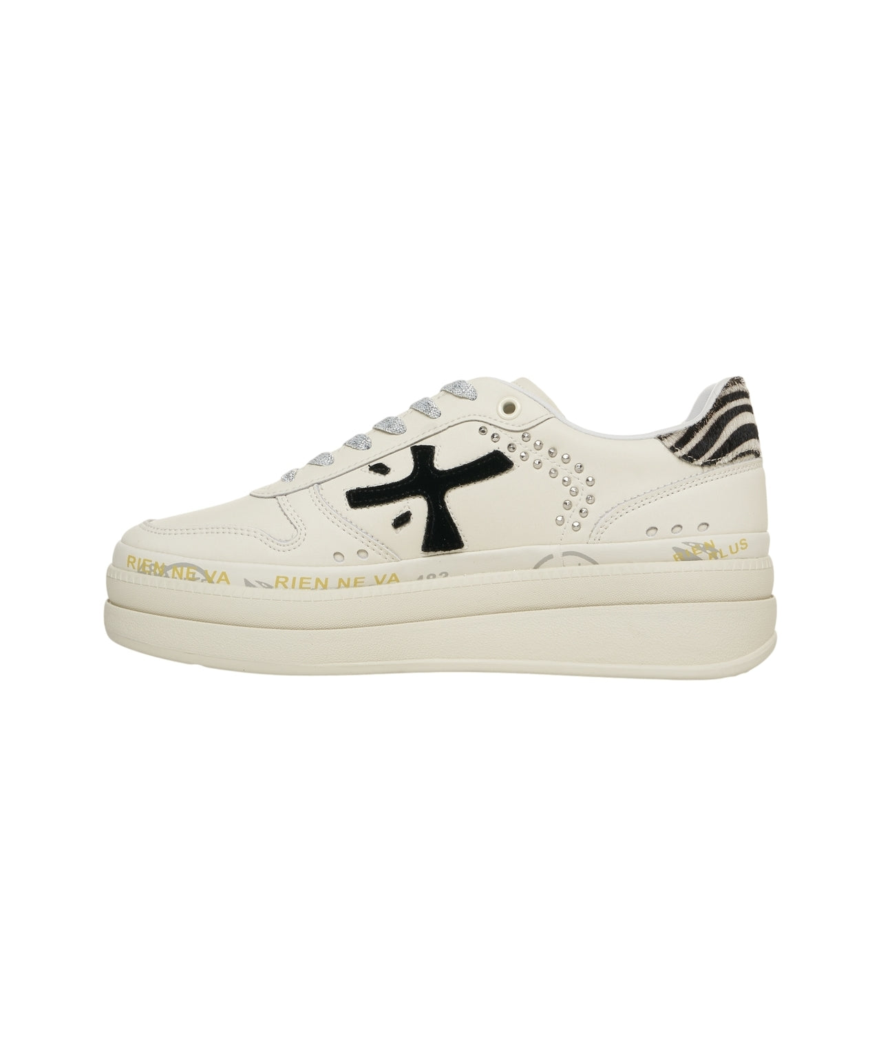 PREMIATA Elevated Animal Print Platform Sneakers for Women
