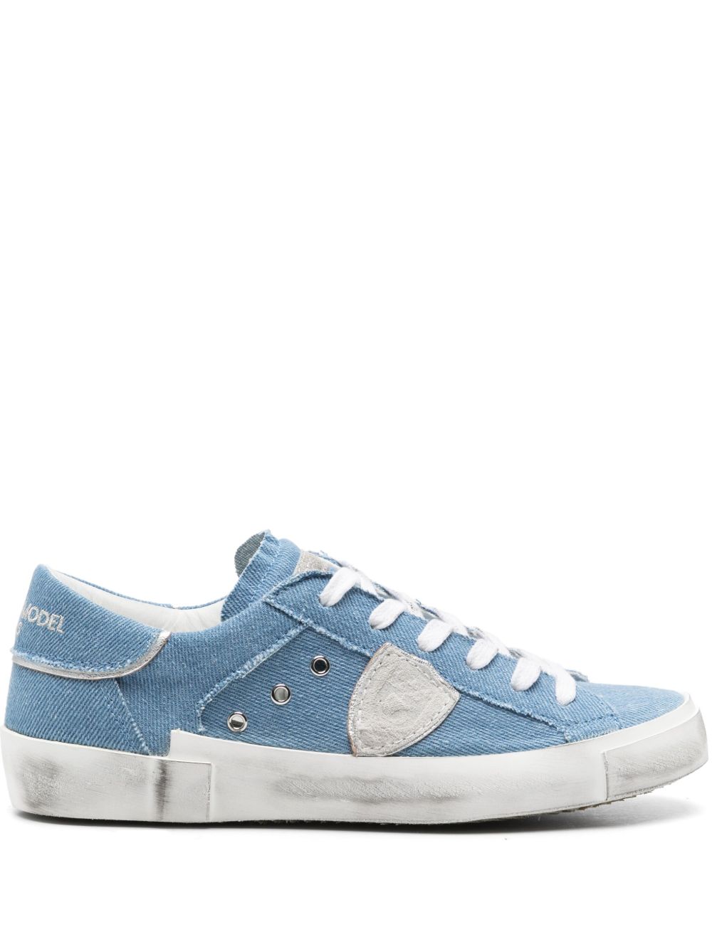 PHILIPPE MODEL PARIS Distressed Lace-Up Sneakers for Women