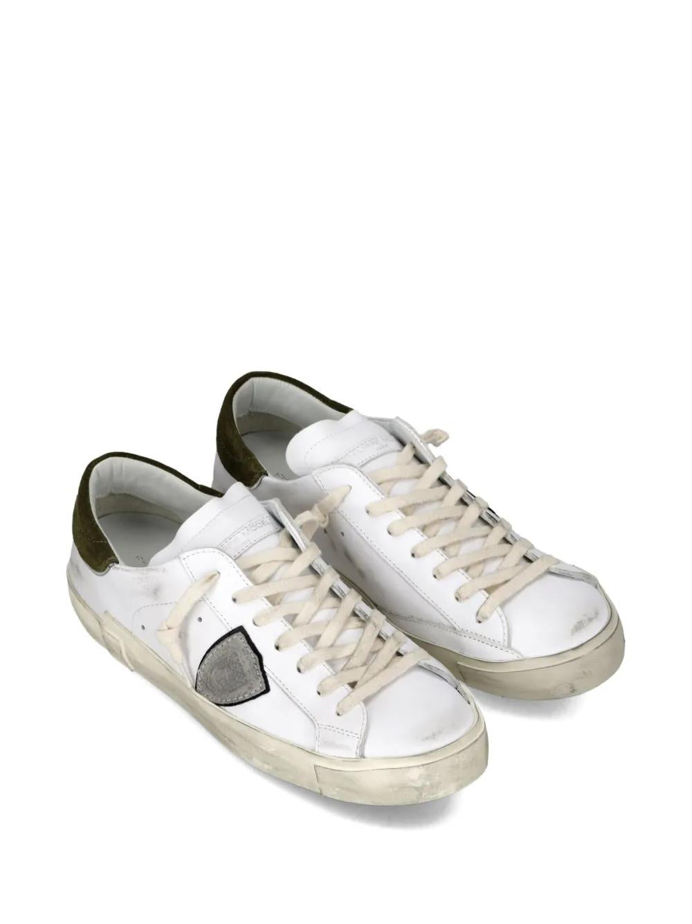 PHILIPPE MODEL PARIS Worn-Look Leather Low-Tops Sneakers for Men