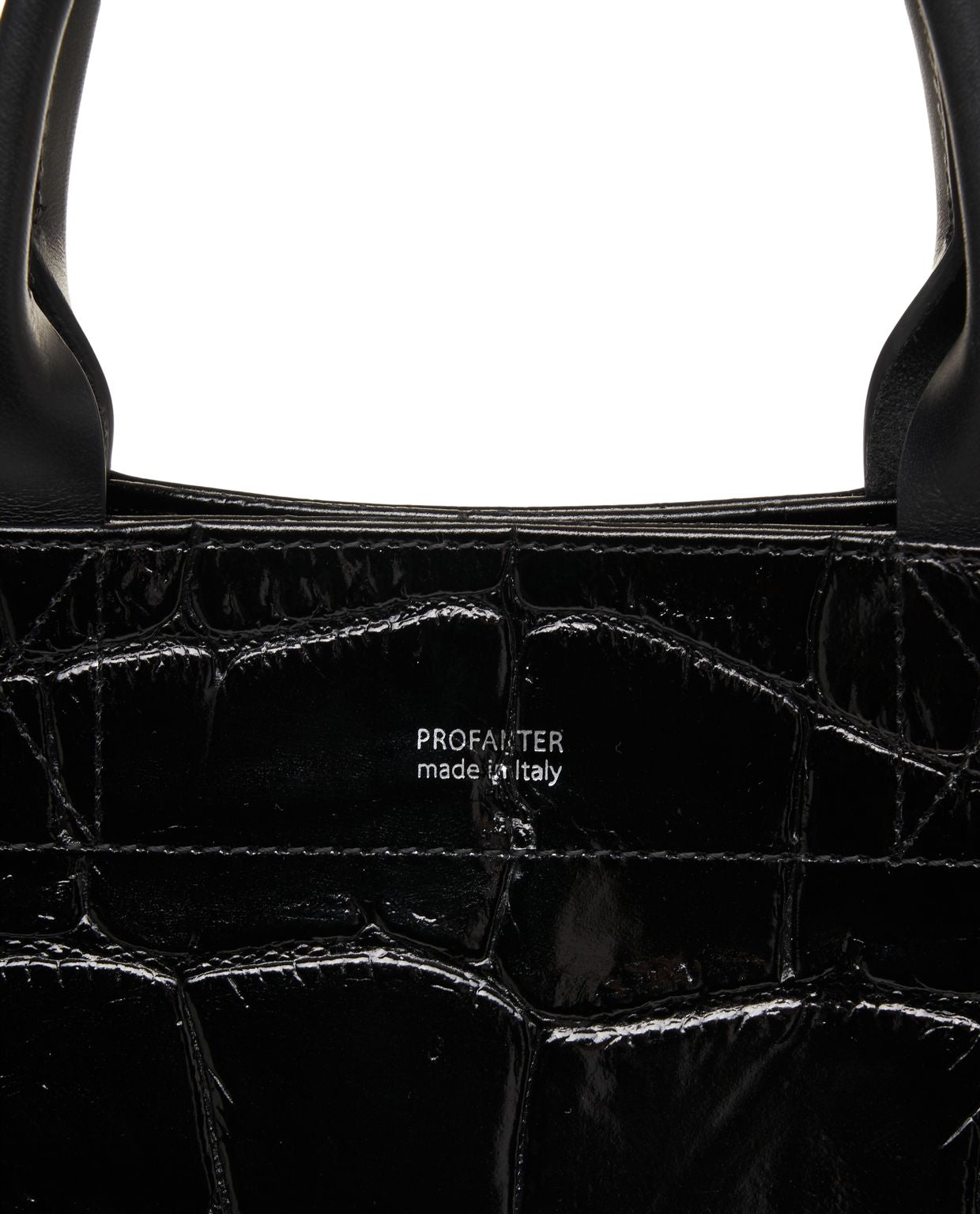 PROFANTER Structured Handbag in Premium Reptile Leather - 28 x 29.5 x 9.5 cm