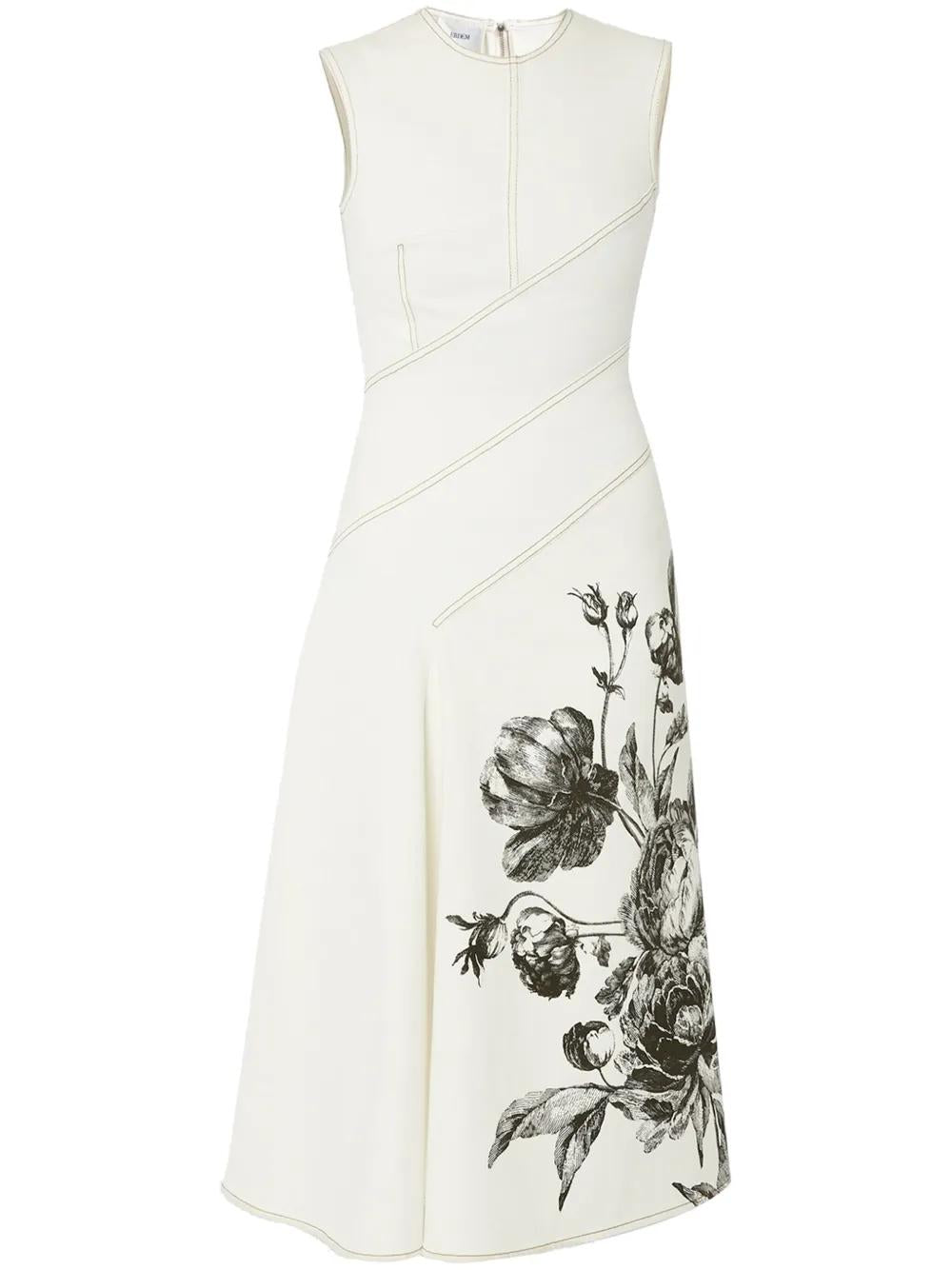 ERDEM Sleeveless Mini Floral Dress