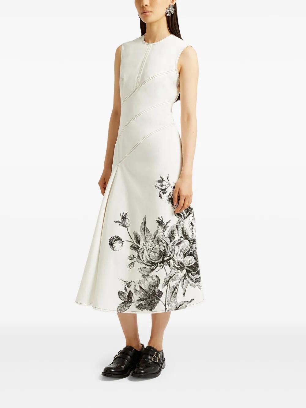 ERDEM Sleeveless Mini Floral Dress
