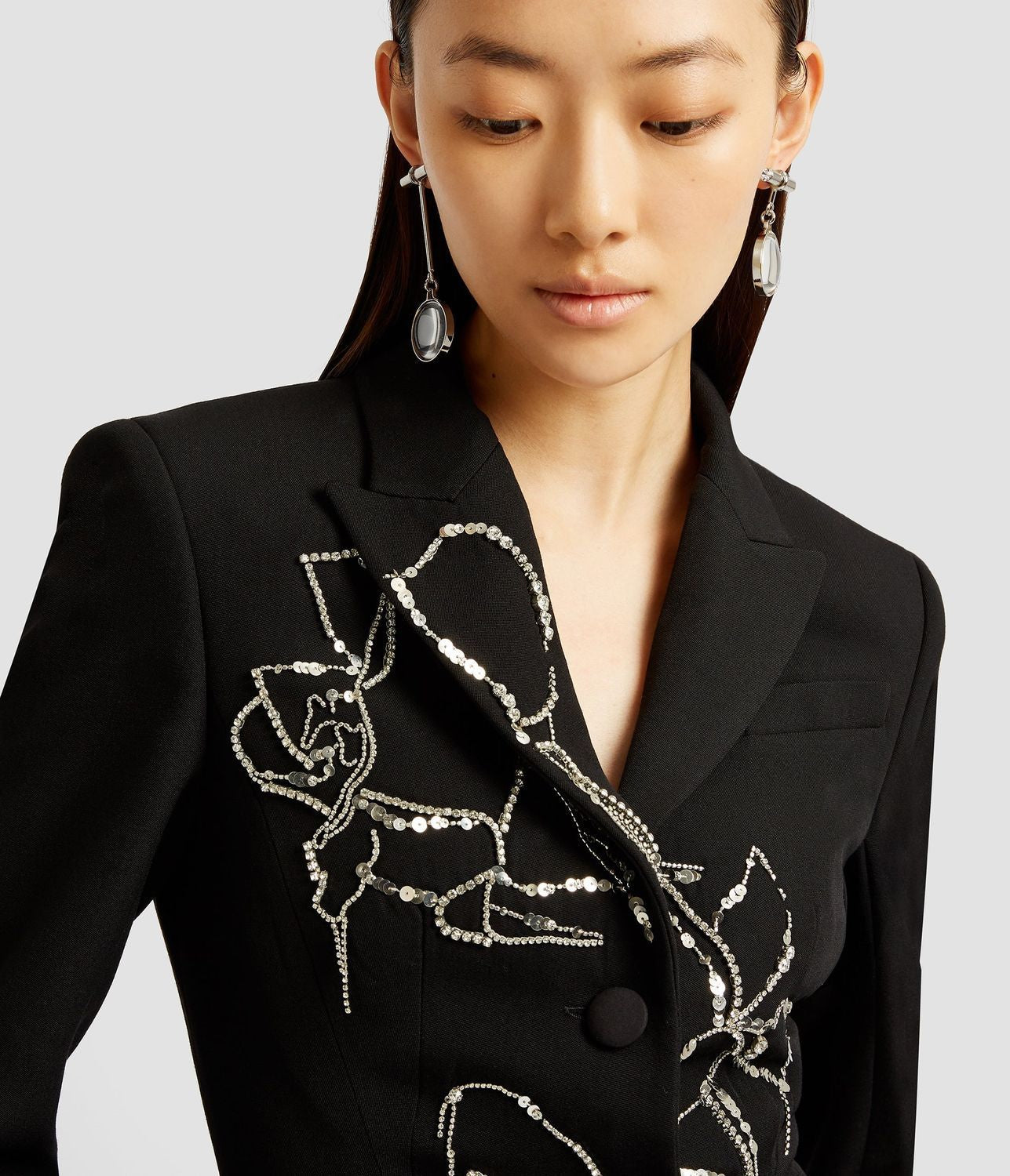 ERDEM Strass Mini Blazer