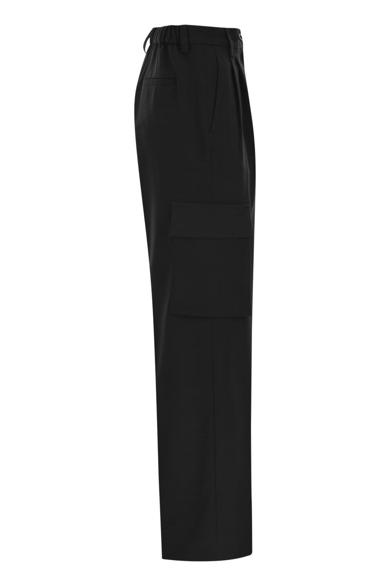 HERNO Elegant Wide Leg Cargo Pants