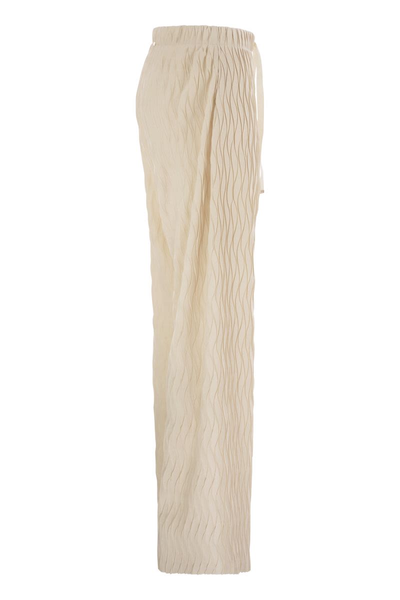 HERNO Crinkled Effect Women's Trousers with Drawstring Waist