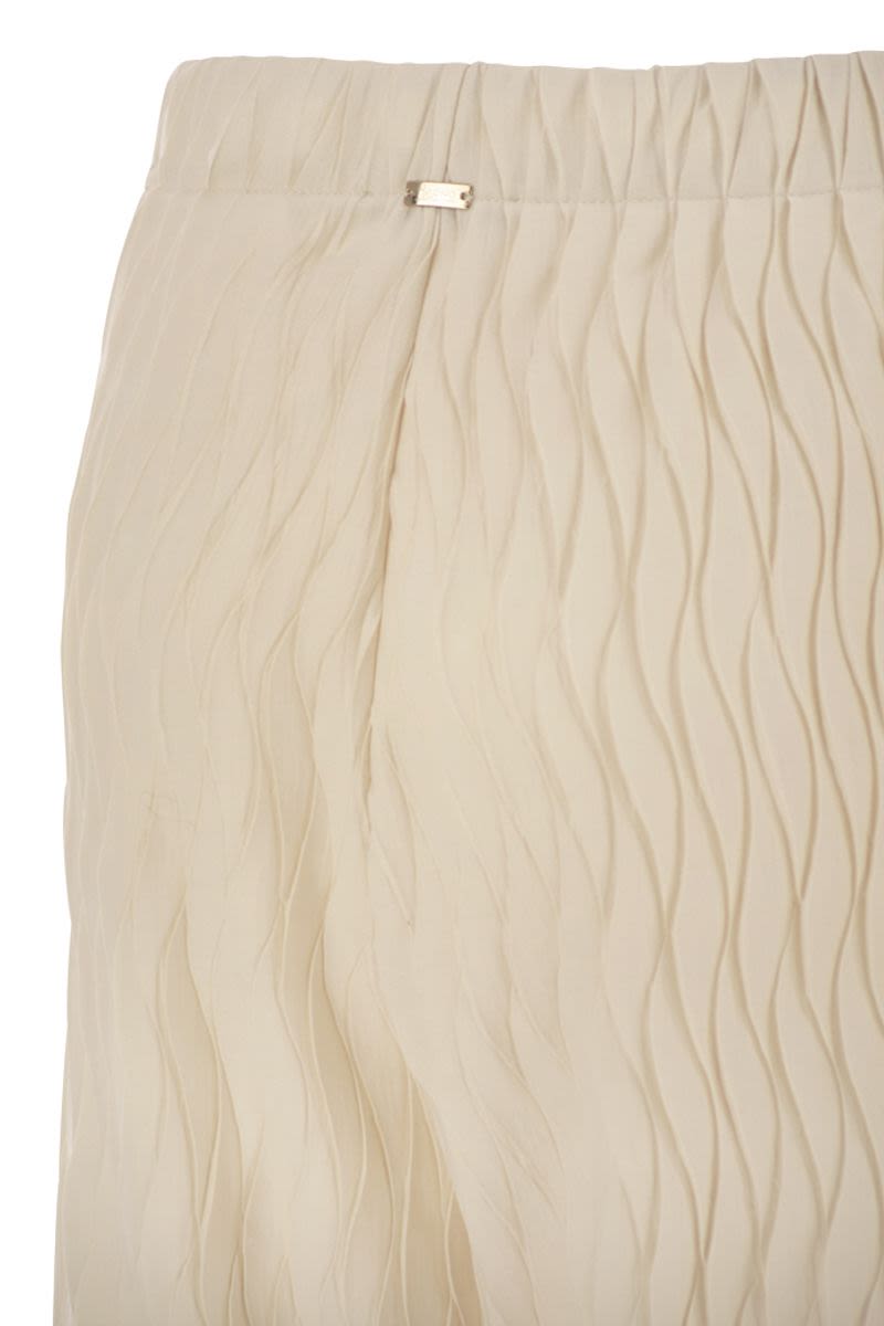 HERNO Crinkled Effect Women's Trousers with Drawstring Waist