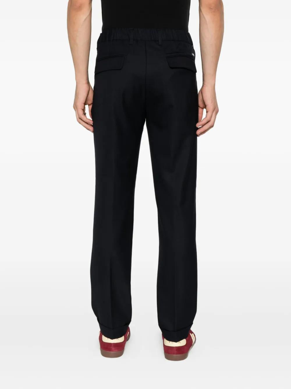 HERNO Pleated Drawstring Trousers for Men