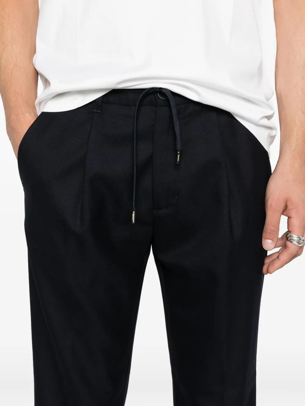 HERNO Pleated Drawstring Trousers for Men