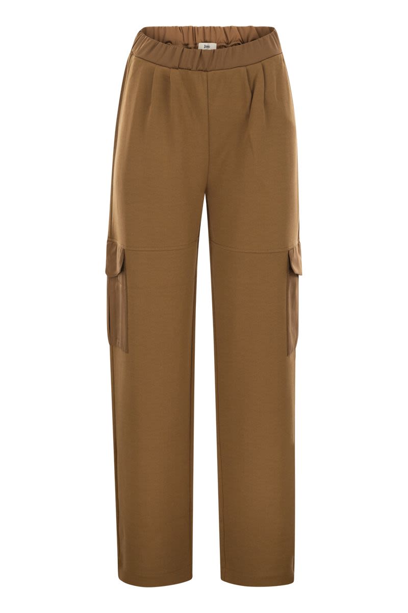 HERNO Women's Cargo Trousers in Cotton Interlock
