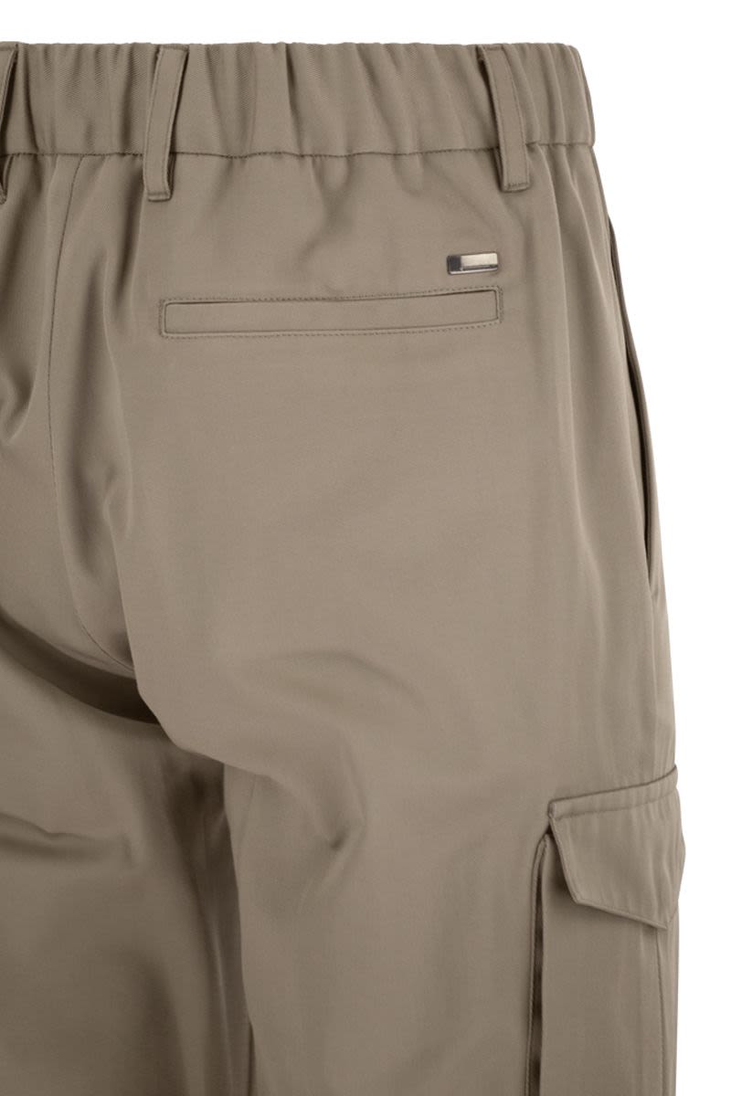 HERNO Pure Cotton Resort Cargo Trousers