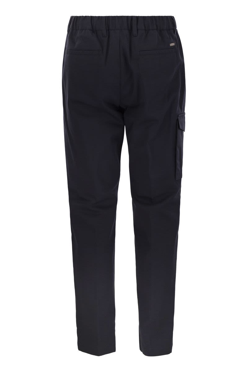 HERNO Pure Cotton Resort Cargo Trousers - Regular Fit