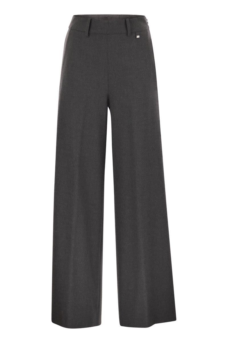 HERNO Chic Resort Trousers in Melange Fabric