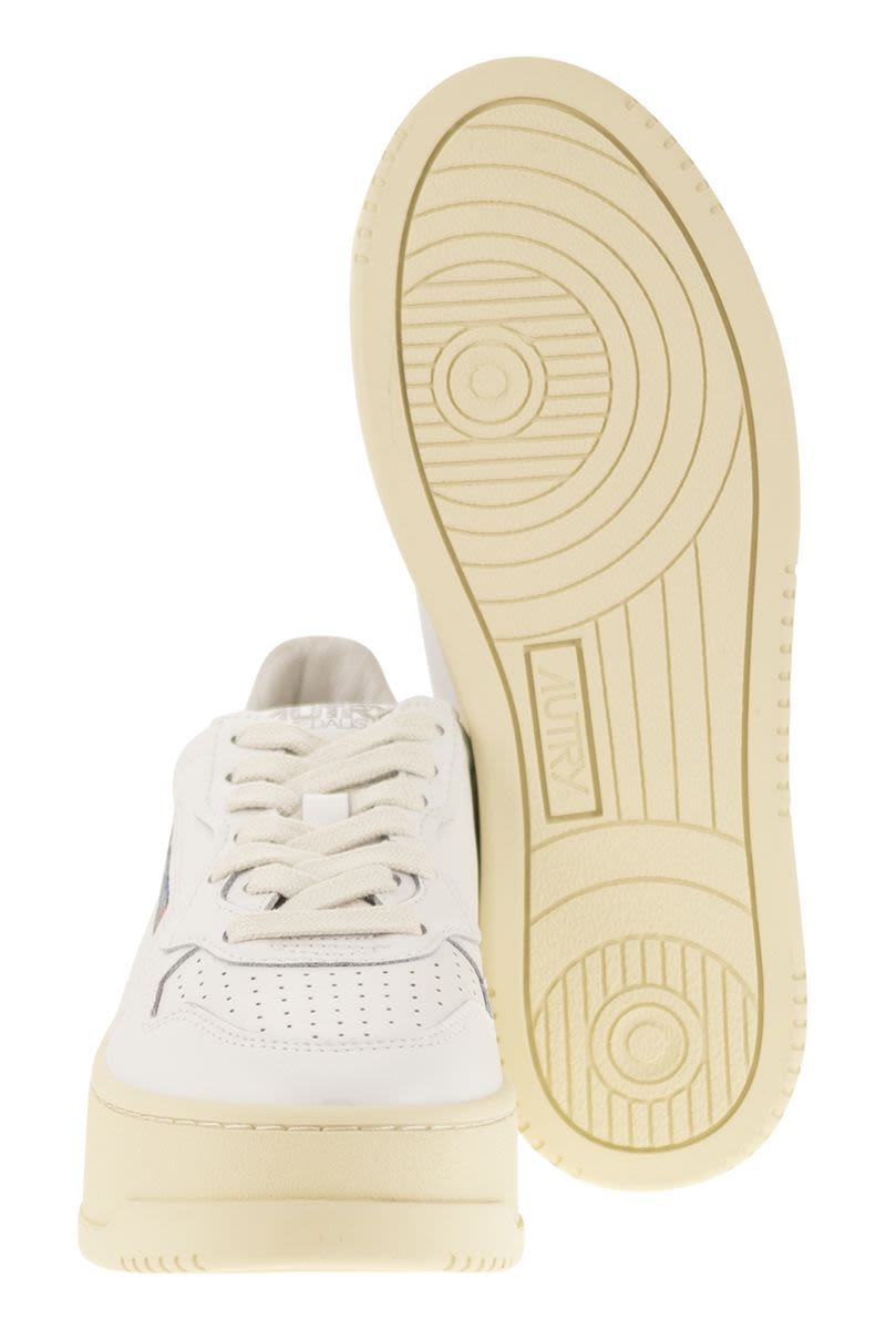 AUTRY Women's Leather Platform Sneakers with Chunky Sole