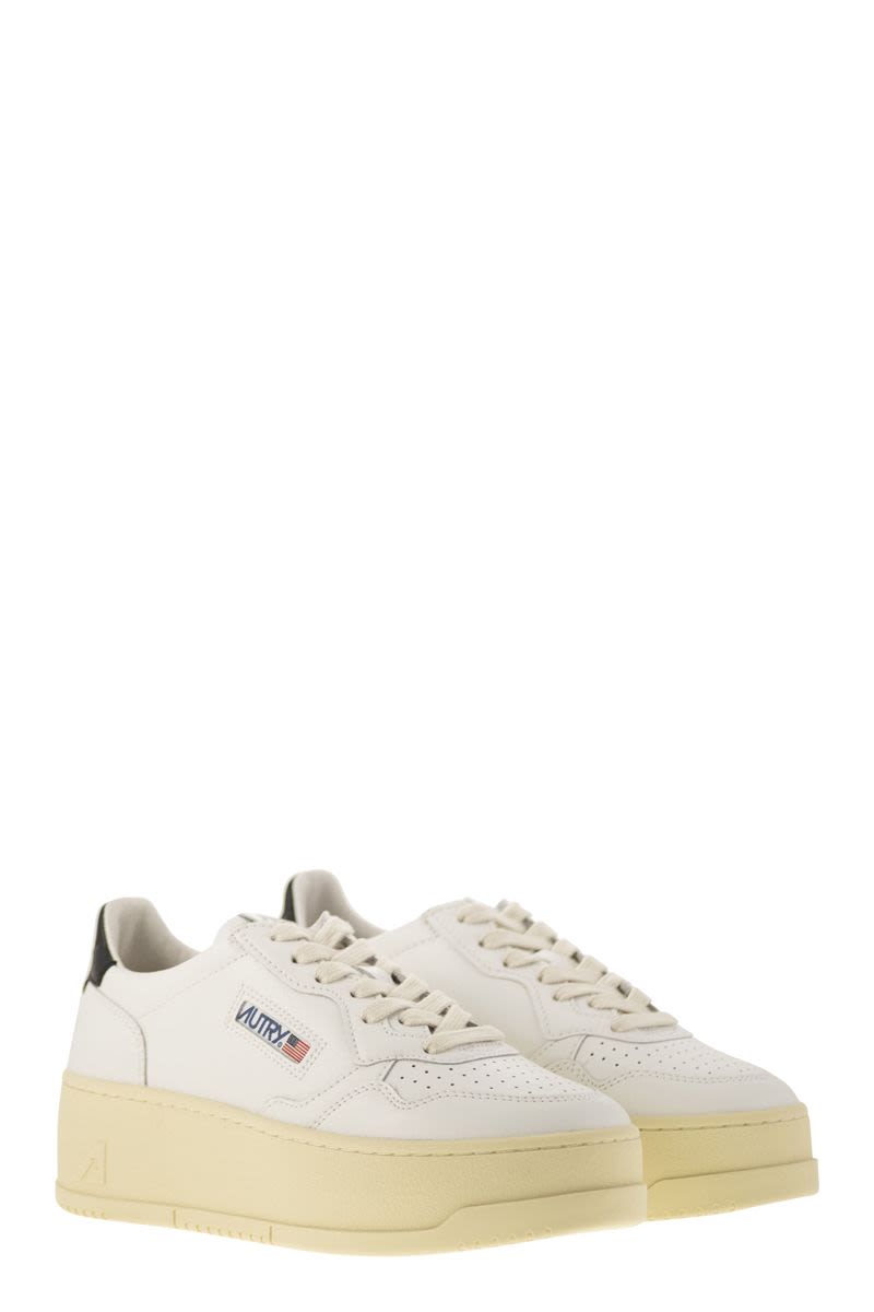 AUTRY Elevated Platform Leather Trainers for Women