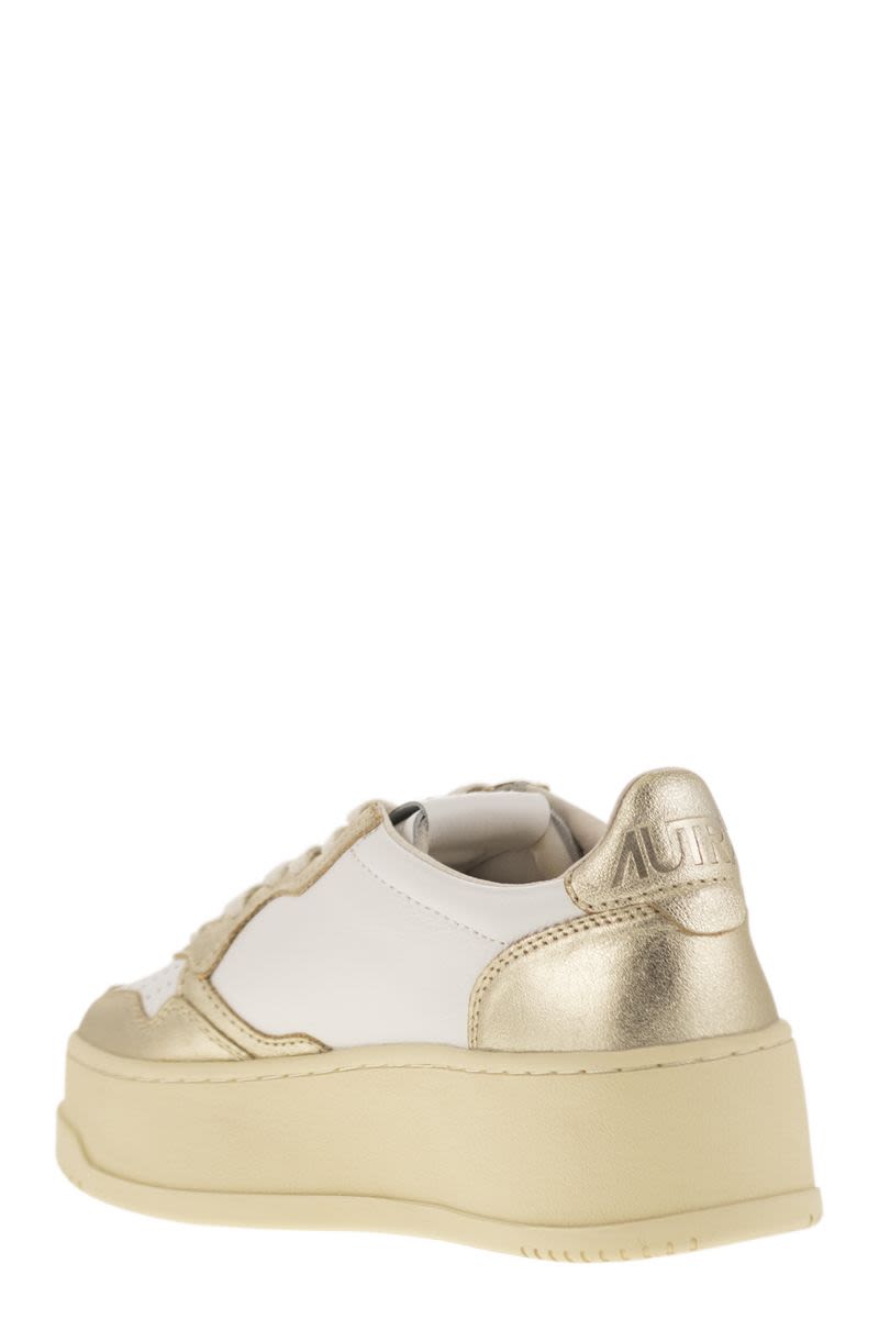 AUTRY Elevated Platform Leather Trainers for Women