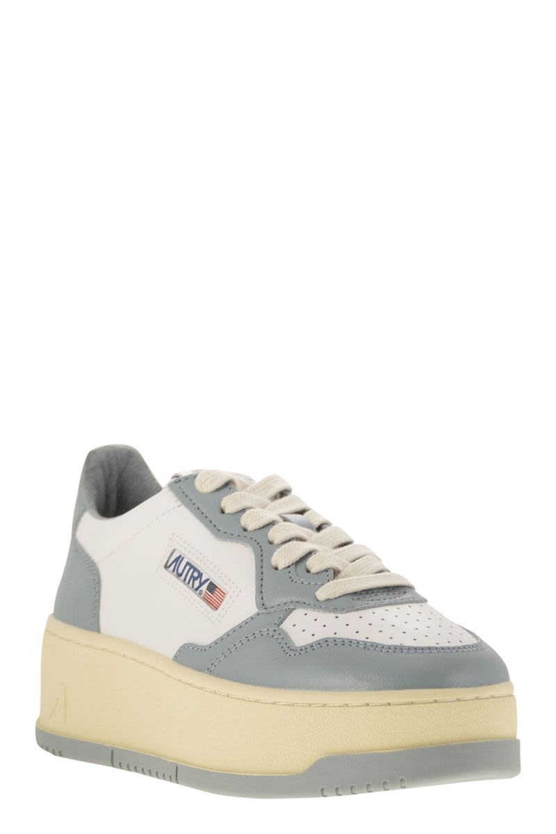 AUTRY Elevated Platform Leather Trainers for Women