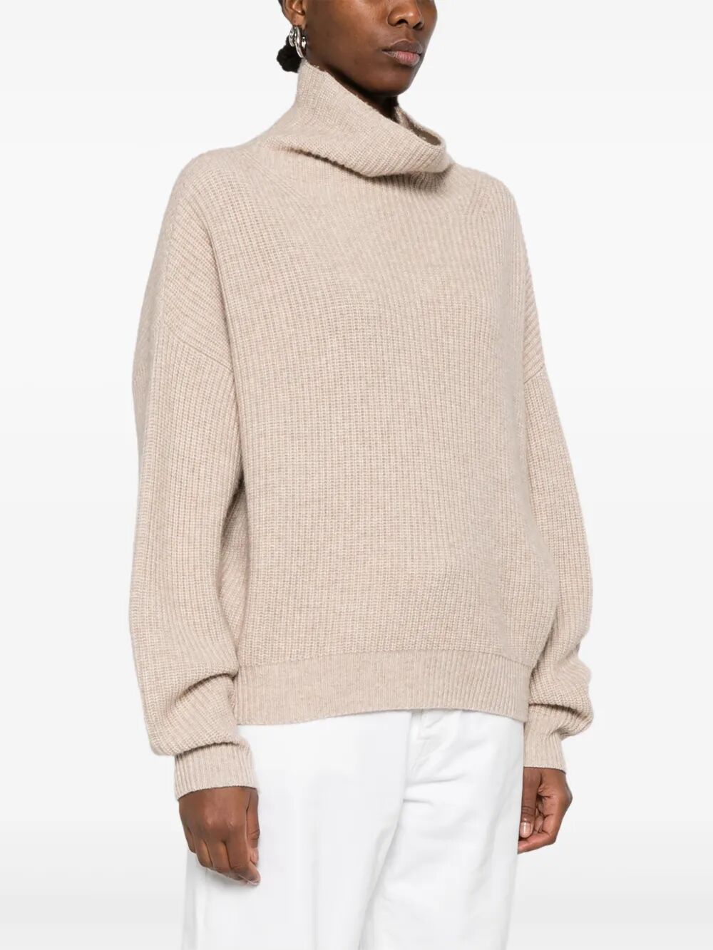 ISABEL MARANT Brooke Knit Top - Drop Shoulder & Roll Neck