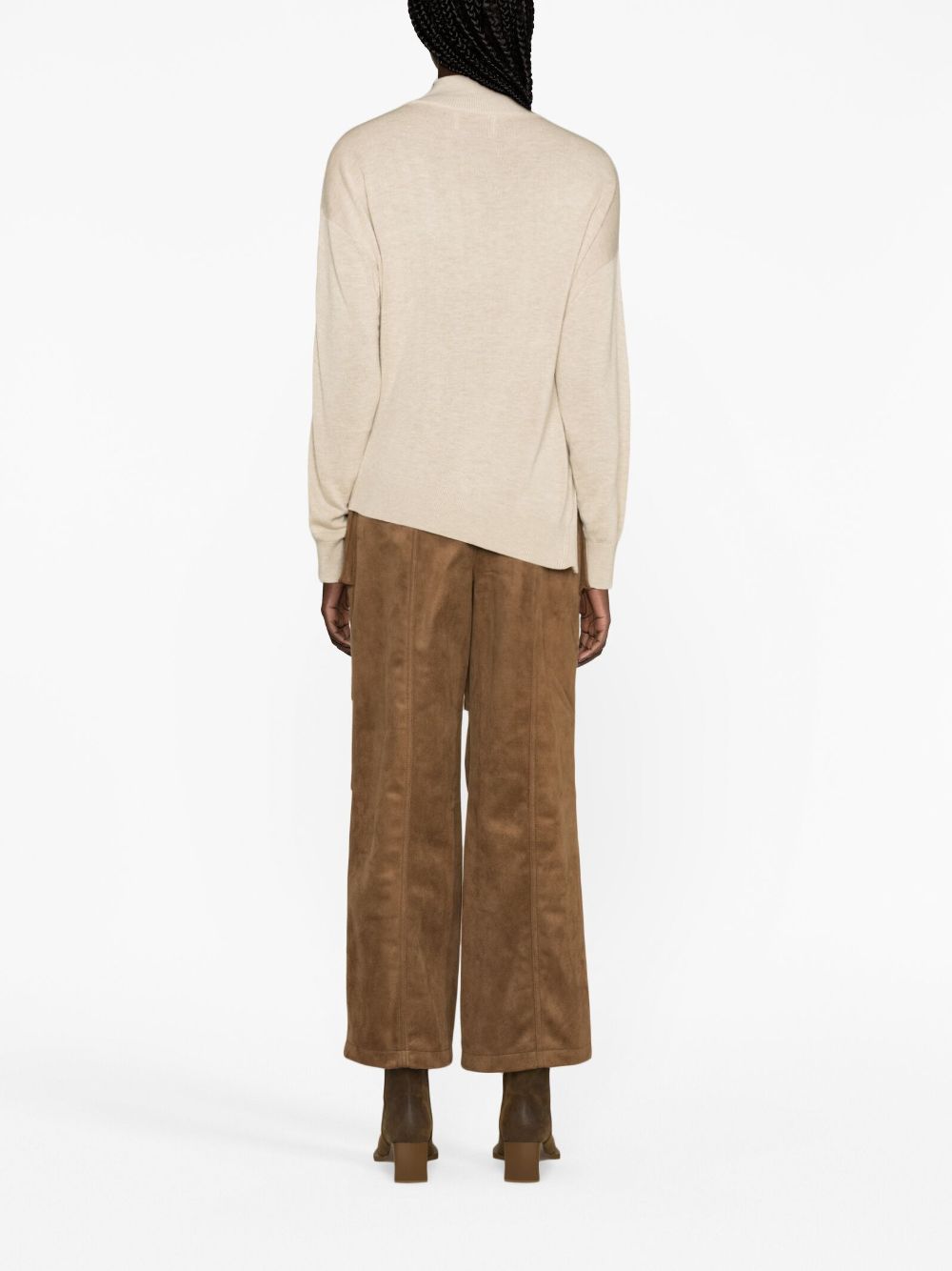 ISABEL MARANT Asymmetric-Hem Roll-Neck Jumper - Women’s Fashion Knitwear