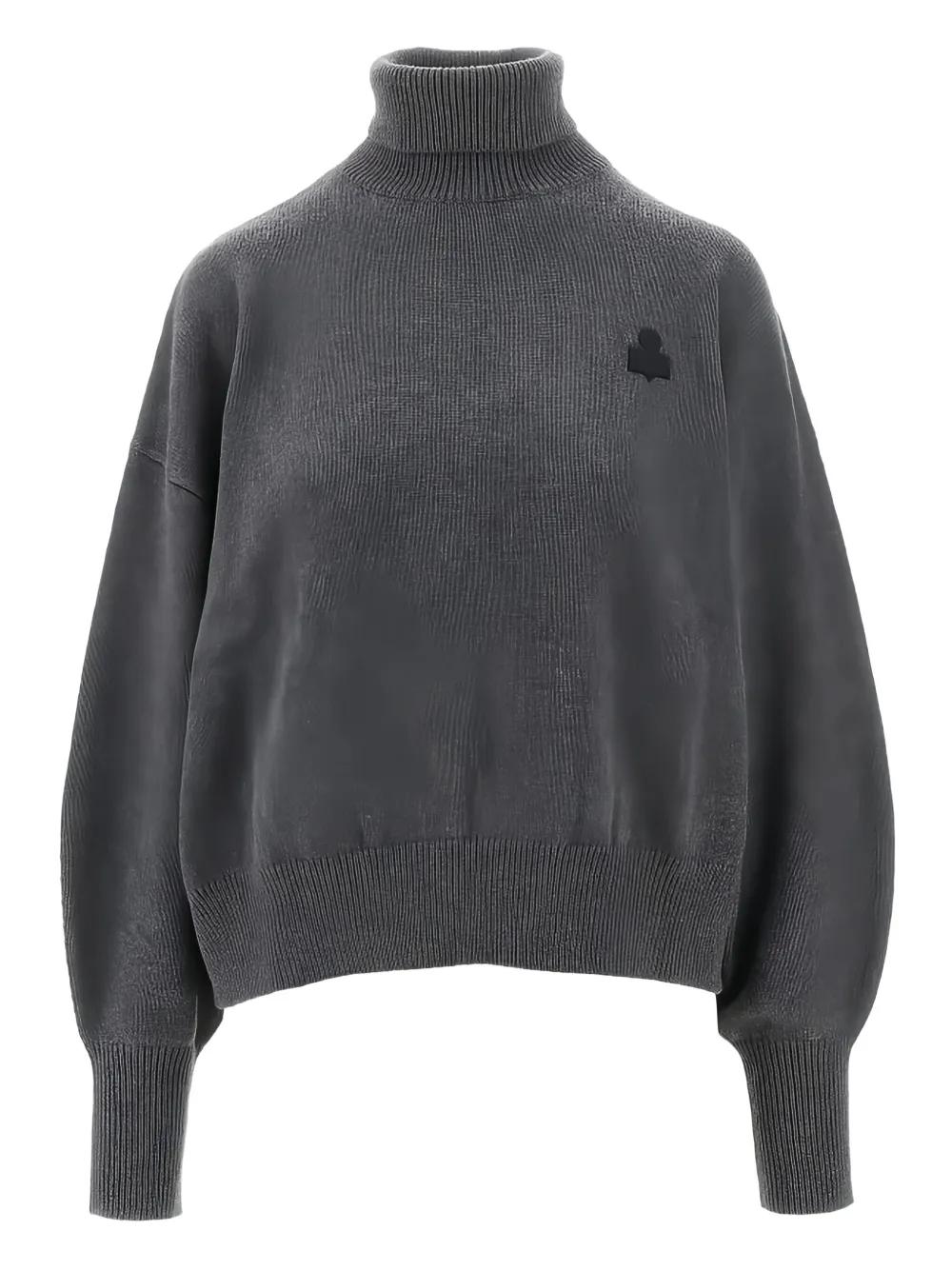 ISABEL MARANT ETOILE Roll Neck Sweater with Embroidered Logo