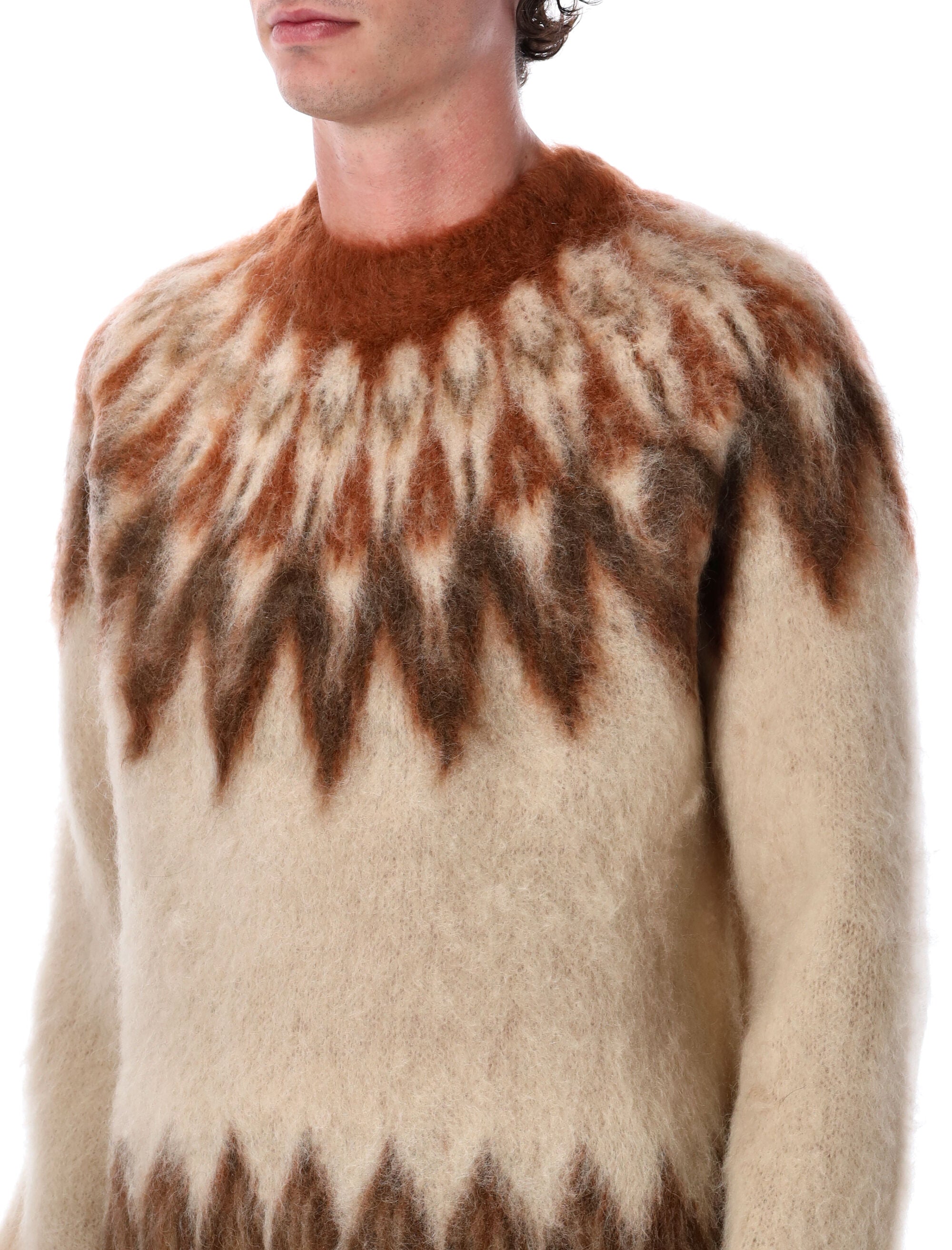 ISABEL MARANT Men's Mohair Blend Fair Isle Sweater - Size L
