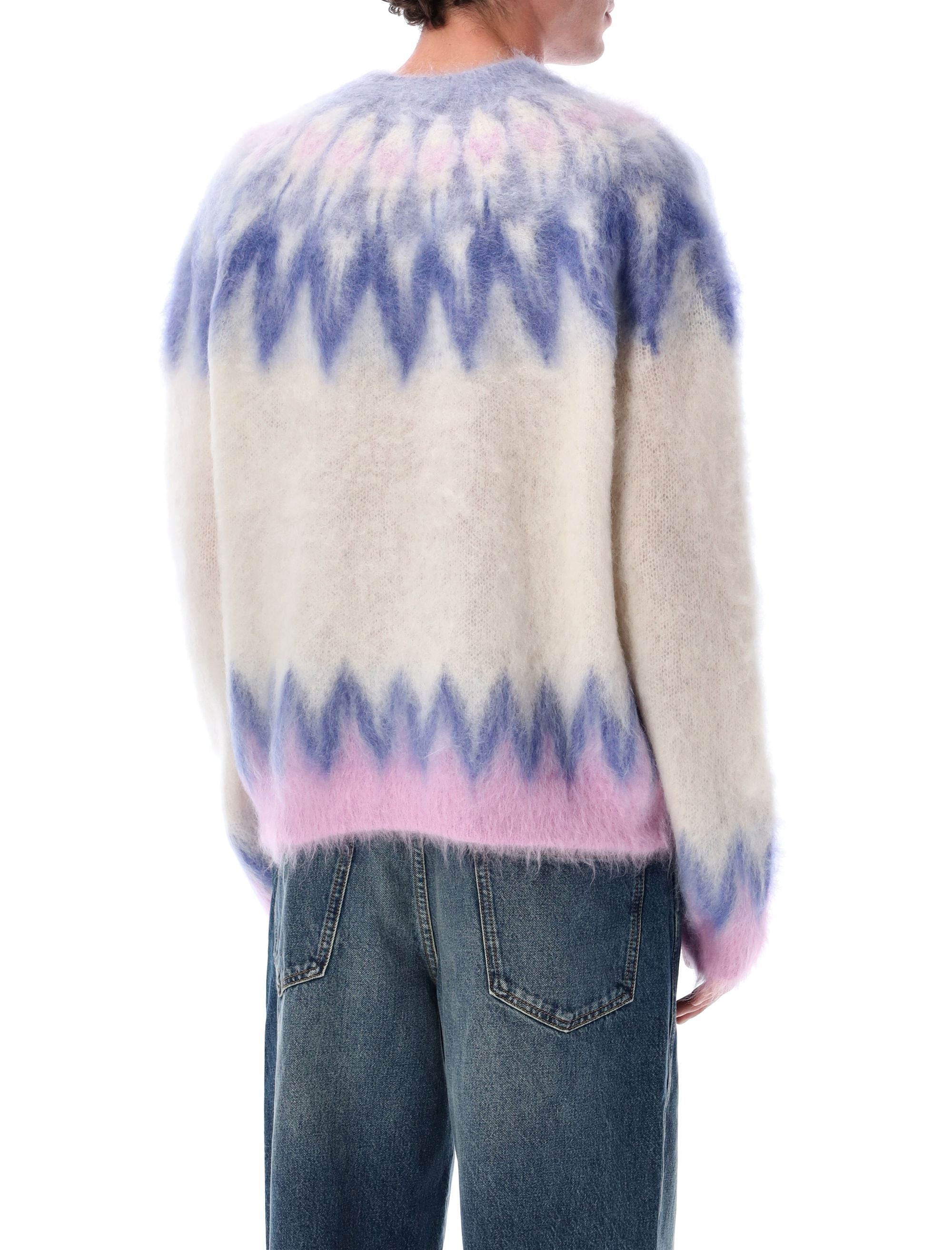 ISABEL MARANT Modern Fair Isle Mohair Blend Sweater - Size L