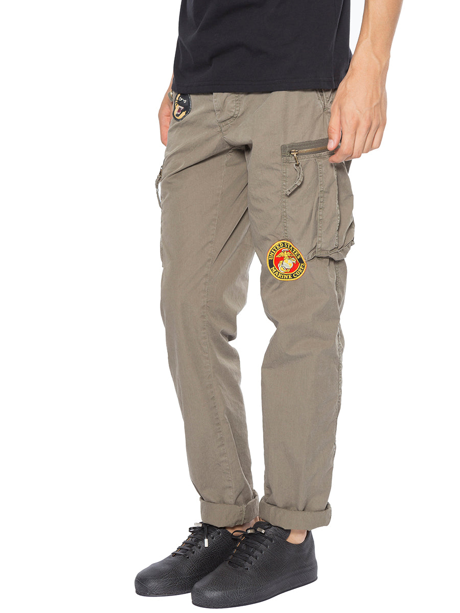 HISTORY REPEATS Men's Mini Cargo Trousers with Patches - Size 50