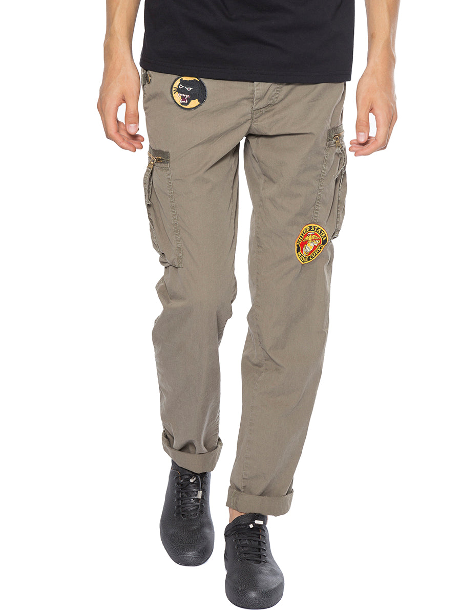 HISTORY REPEATS Men's Mini Cargo Trousers with Patches - Size 50