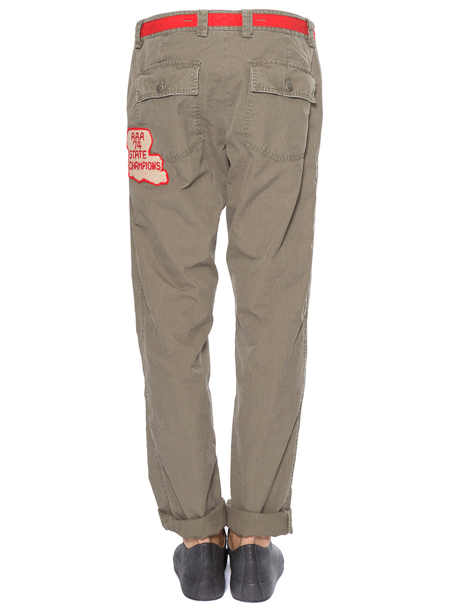 HISTORY REPEATS Ripstop Cotton Trousers Size 50 with Contrasting Details