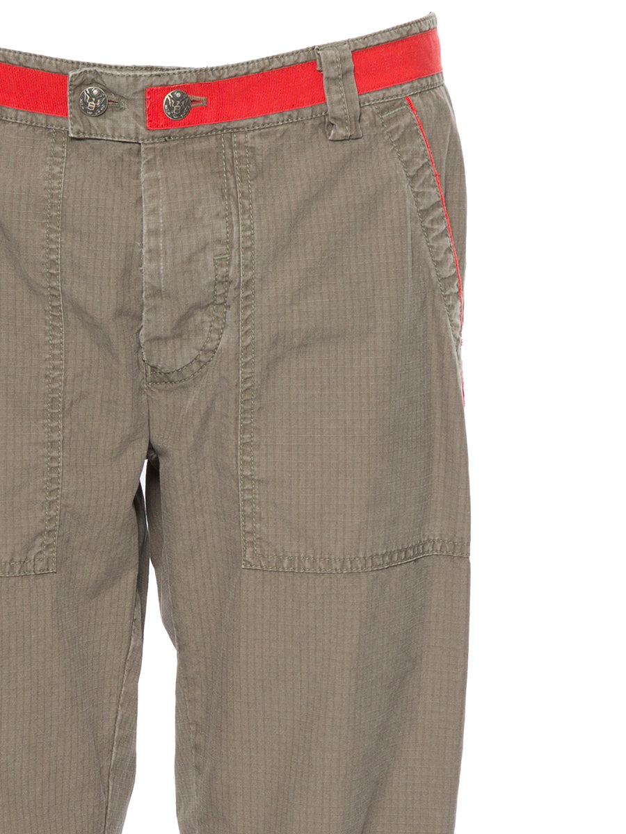 HISTORY REPEATS Ripstop Cotton Trousers Size 50 with Contrasting Details