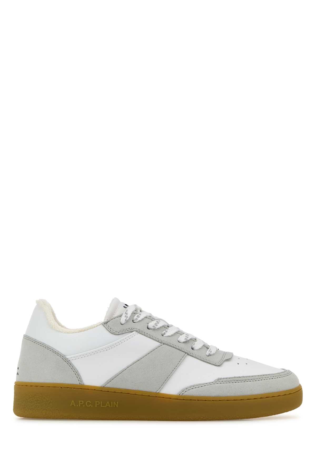 A.P.C. Two-Tone Synthetic Leather Plain Sneakers - Unisex