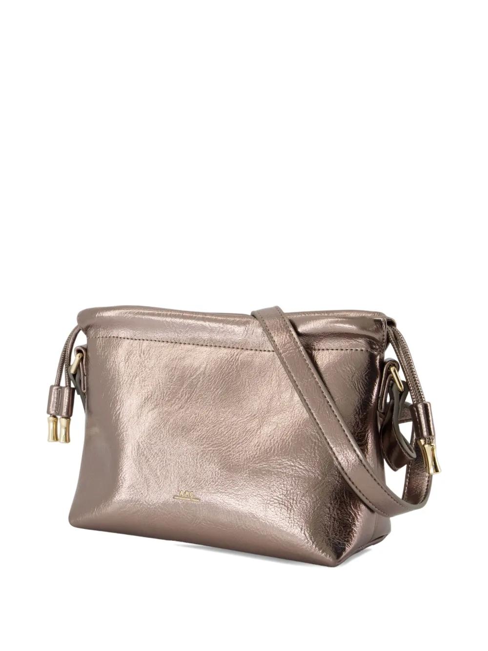 A.P.C. Shoulder Handbag with Metallic Drawstring - Rectangular Shape