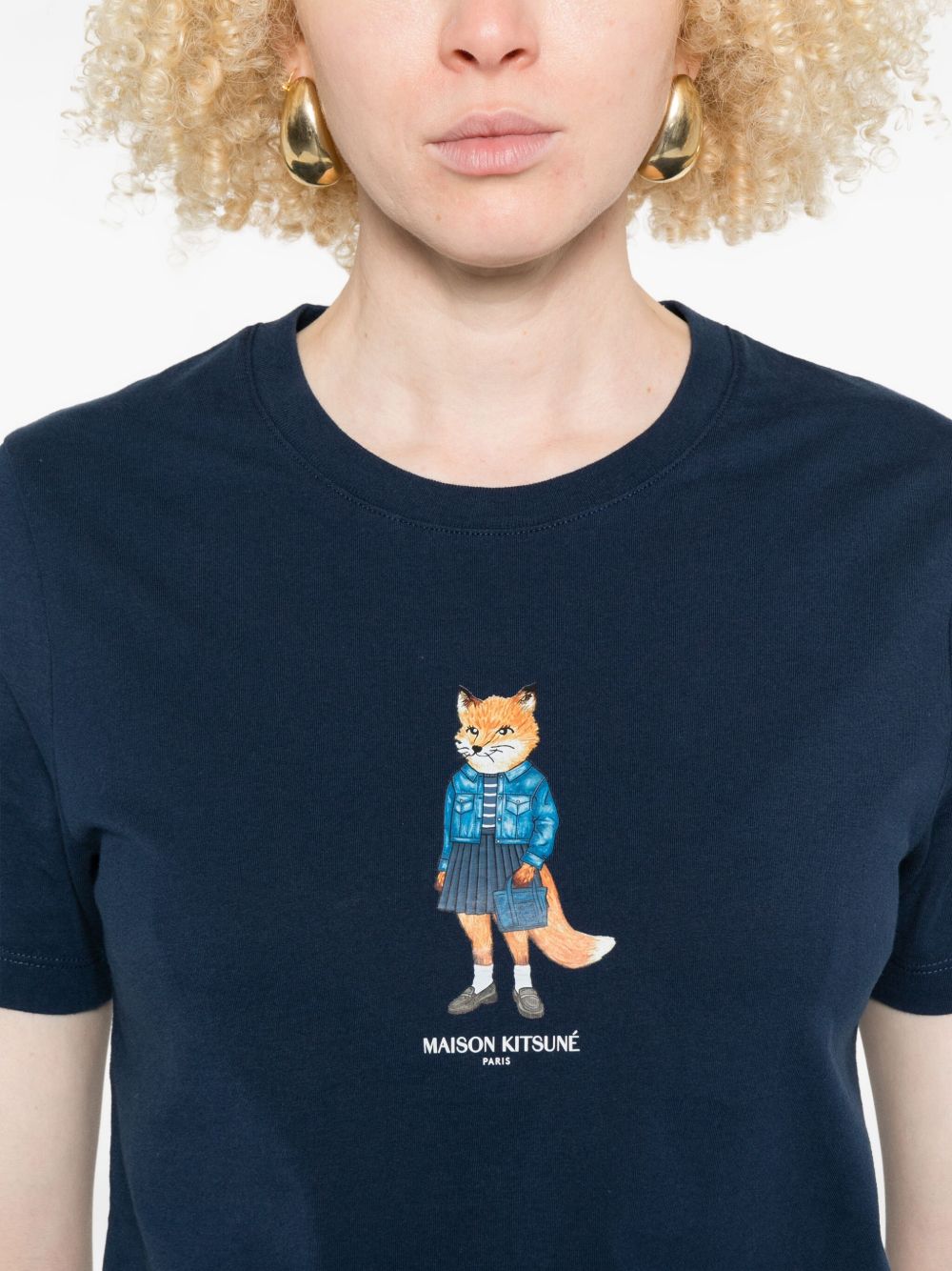 MAISON KITSUNÉ Dressed Fox Cotton T-Shirt