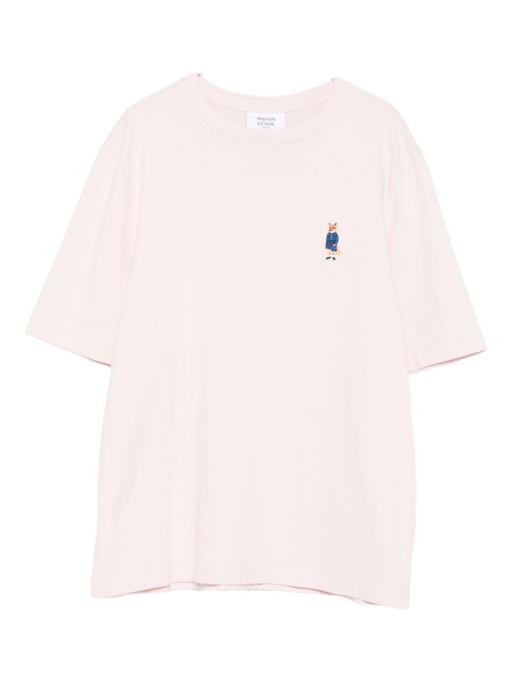 MAISON KITSUNÉ Embroidered Fox Cotton T-Shirt for Women - Short Sleeves