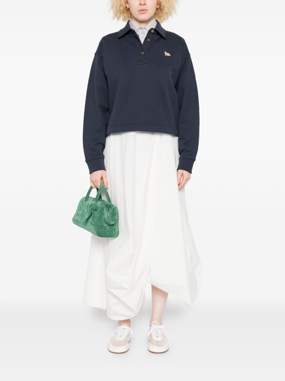 MAISON KITSUNÉ Baby Fox Cotton Polo Sweatshirt for Women