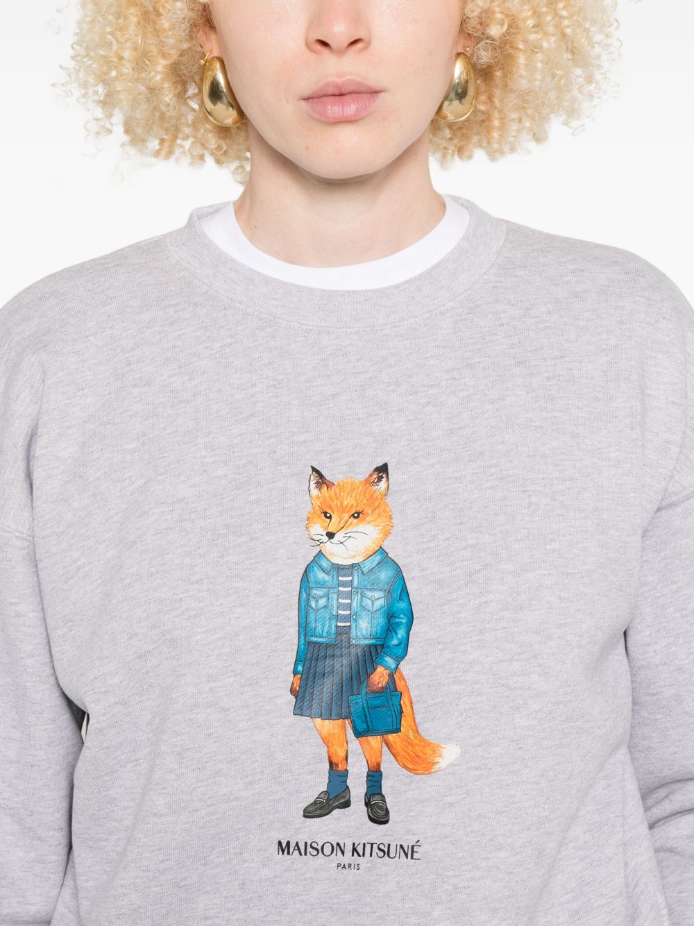 MAISON KITSUNÉ Dressed Fox Cotton Sweatshirt