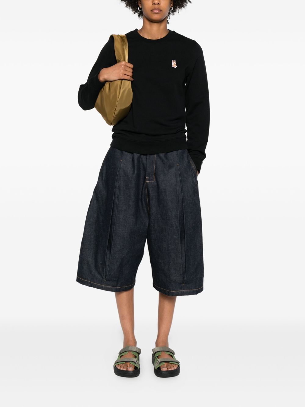 MAISON KITSUNÉ Ladies' Fox Embroidered Cotton Crewneck Sweatshirt