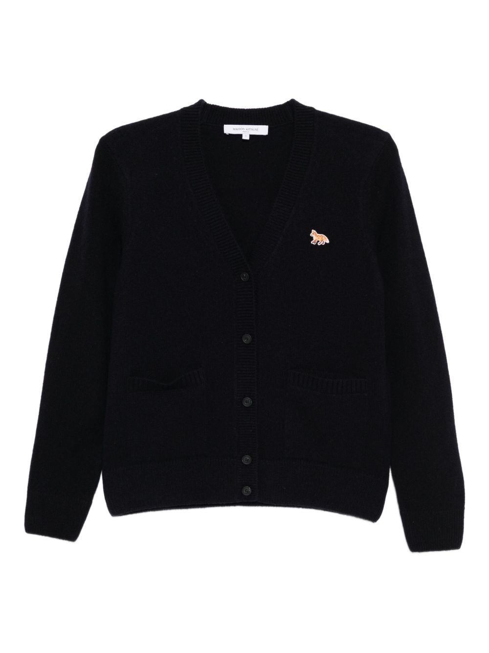 MAISON KITSUNÉ Wool Cardigan with Fox Detail