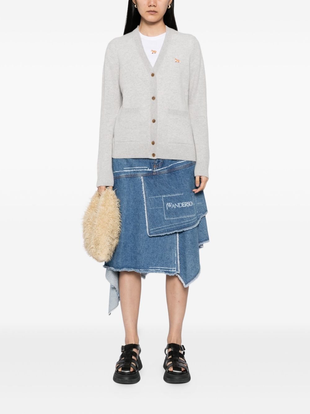 MAISON KITSUNÉ Wool Baby Fox Cardigan for Women