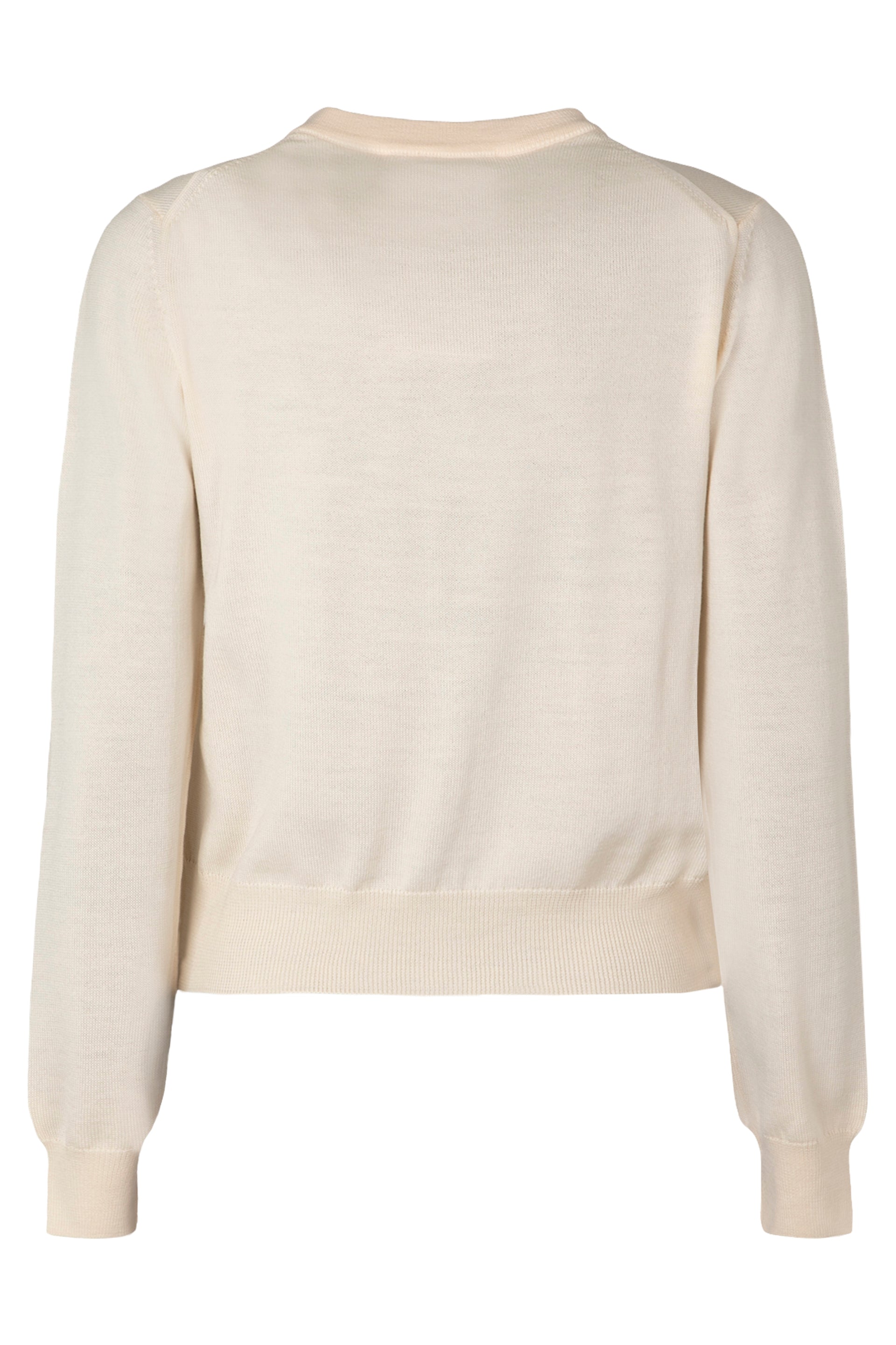 MAISON KITSUNÉ Wool Cardigan with Fox Logo Patch for Women