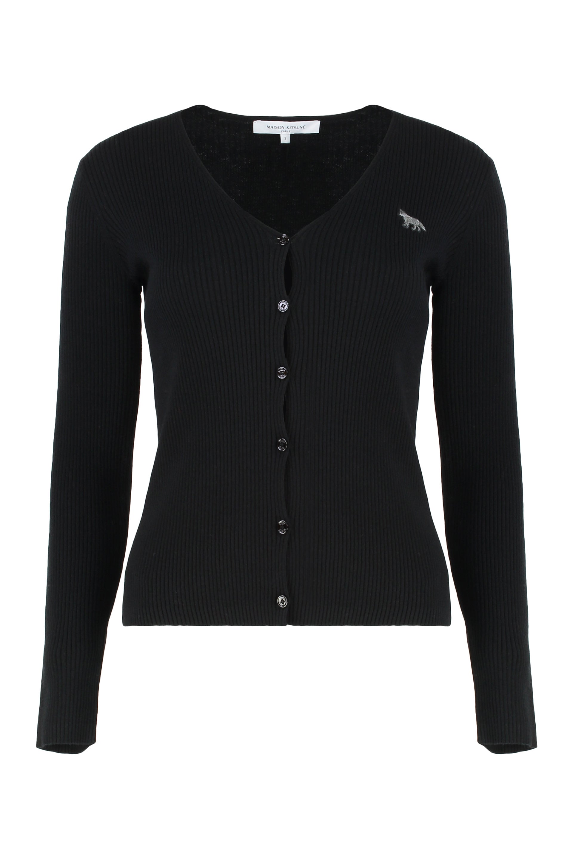 MAISON KITSUNÉ Fine Ribbed Wool Cardigan