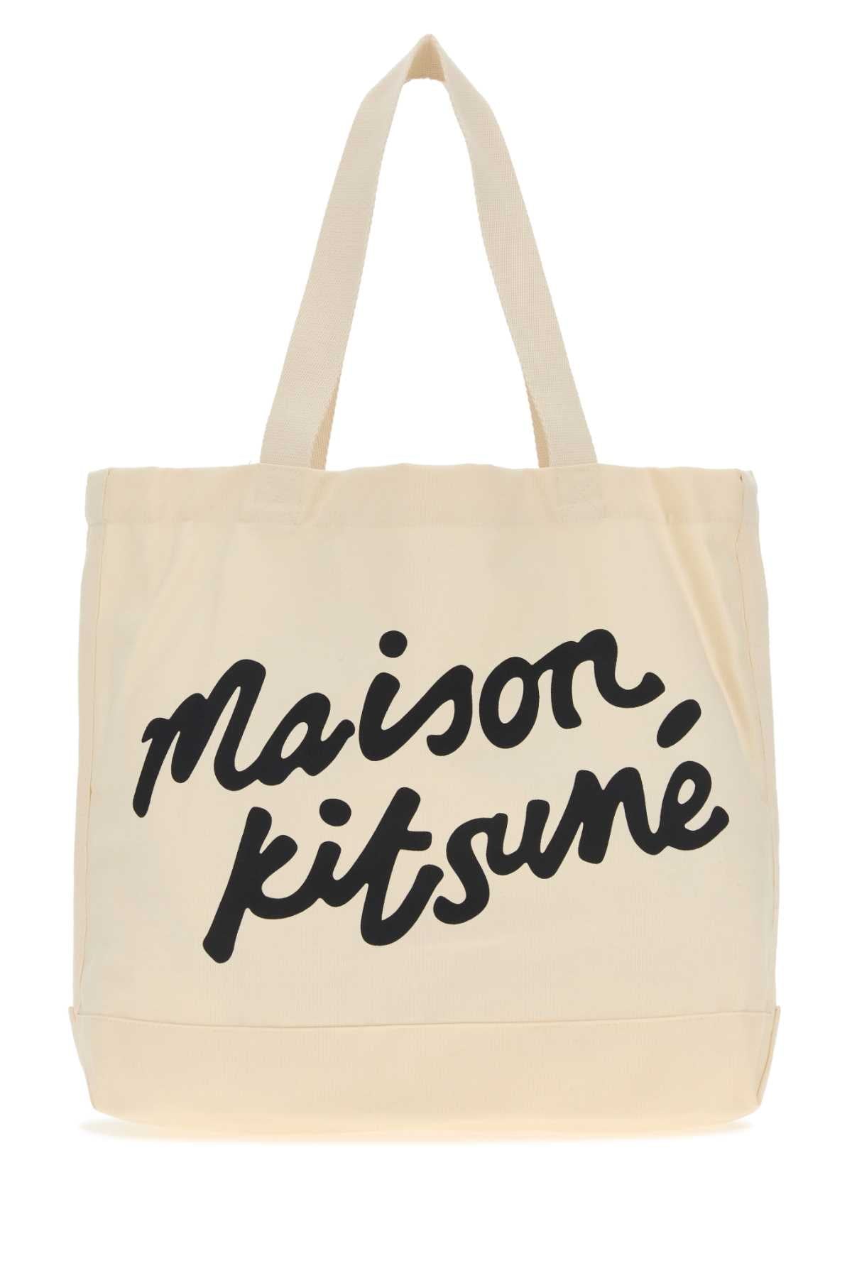 MAISON KITSUNÉ Handwritten Design Tote Handbag