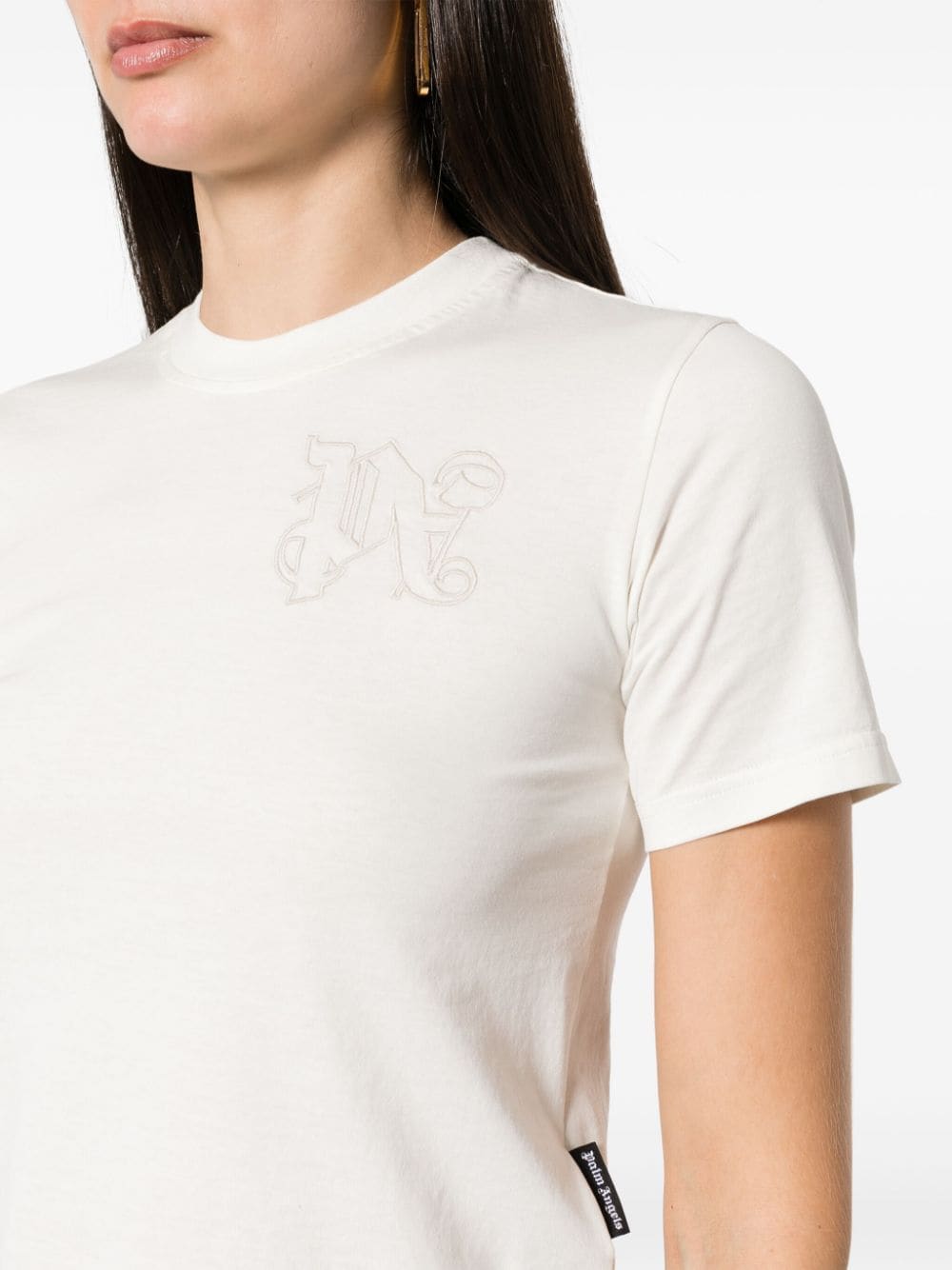 PALM ANGELS Embroidered Logo Cotton T-Shirt – Women’s SS24 Collection