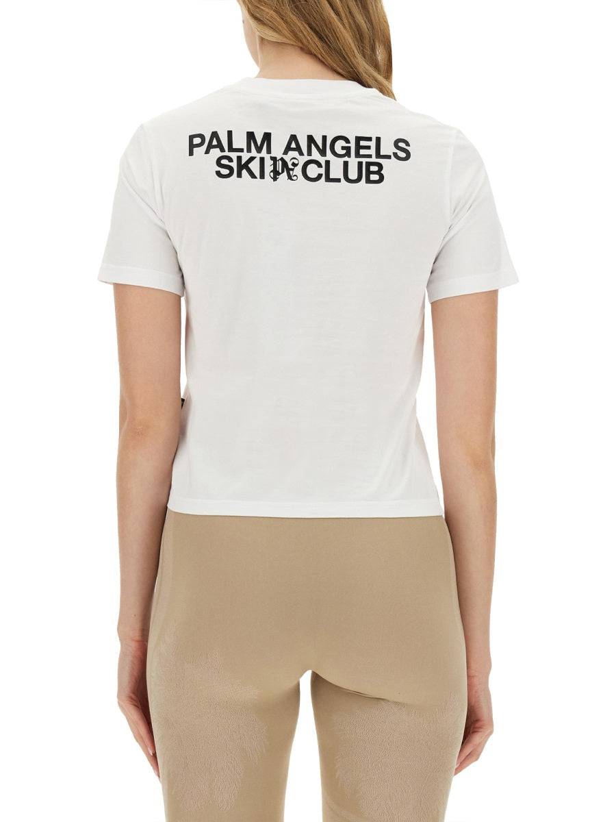 PALM ANGELS Slim Fit Ski Club T-Shirt - Women's Size S