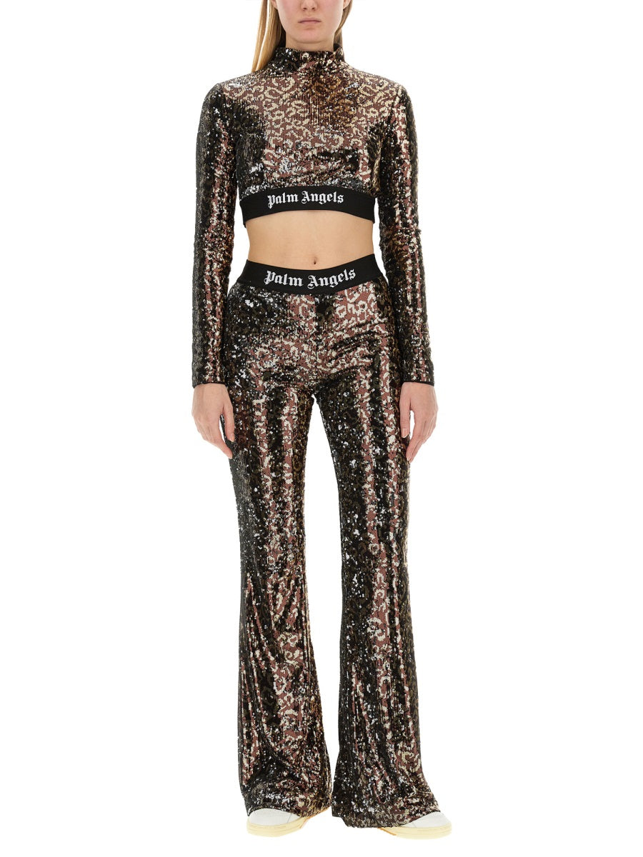 PALM ANGELS Sequin Mini Top for Women