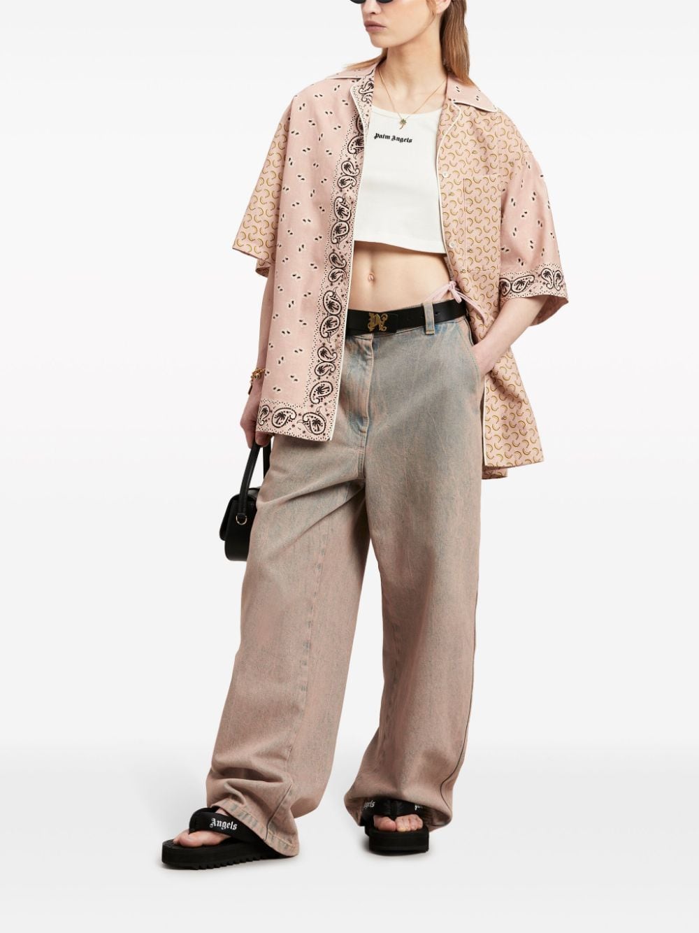 PALM ANGELS Classic Logo Mini Tank Top