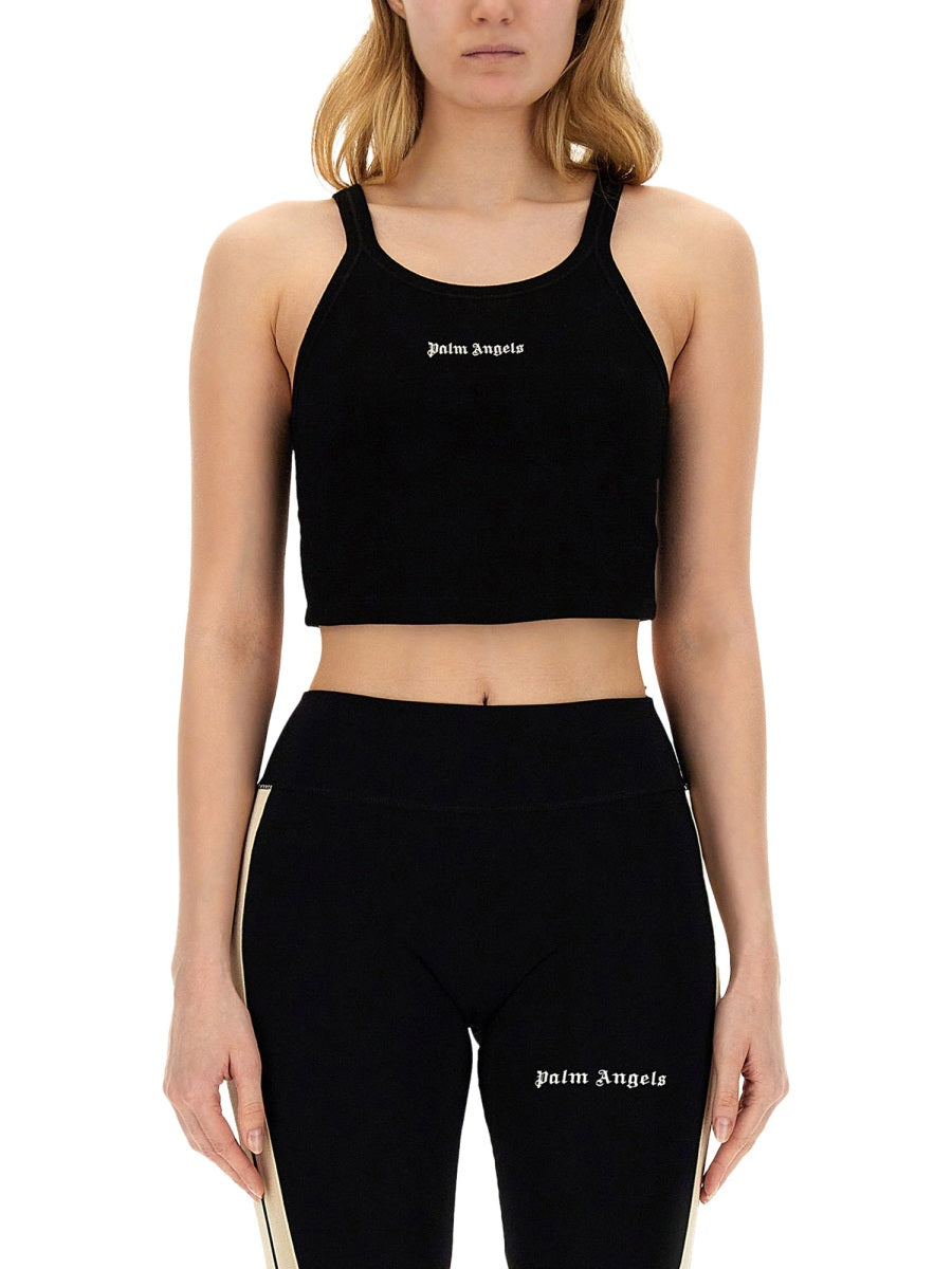 PALM ANGELS Slim Fit Logo Top - Size M