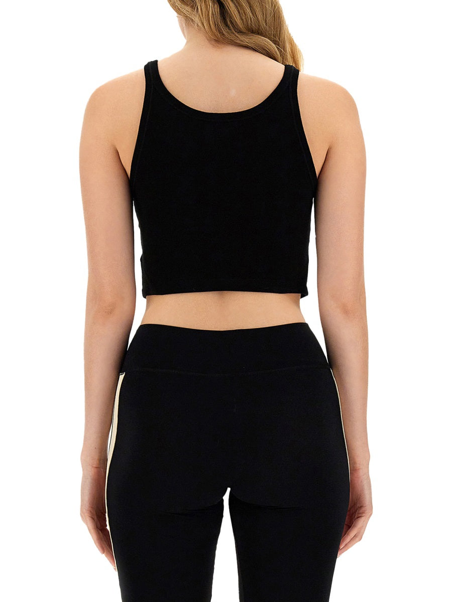 PALM ANGELS Slim Fit Logo Top - Size M