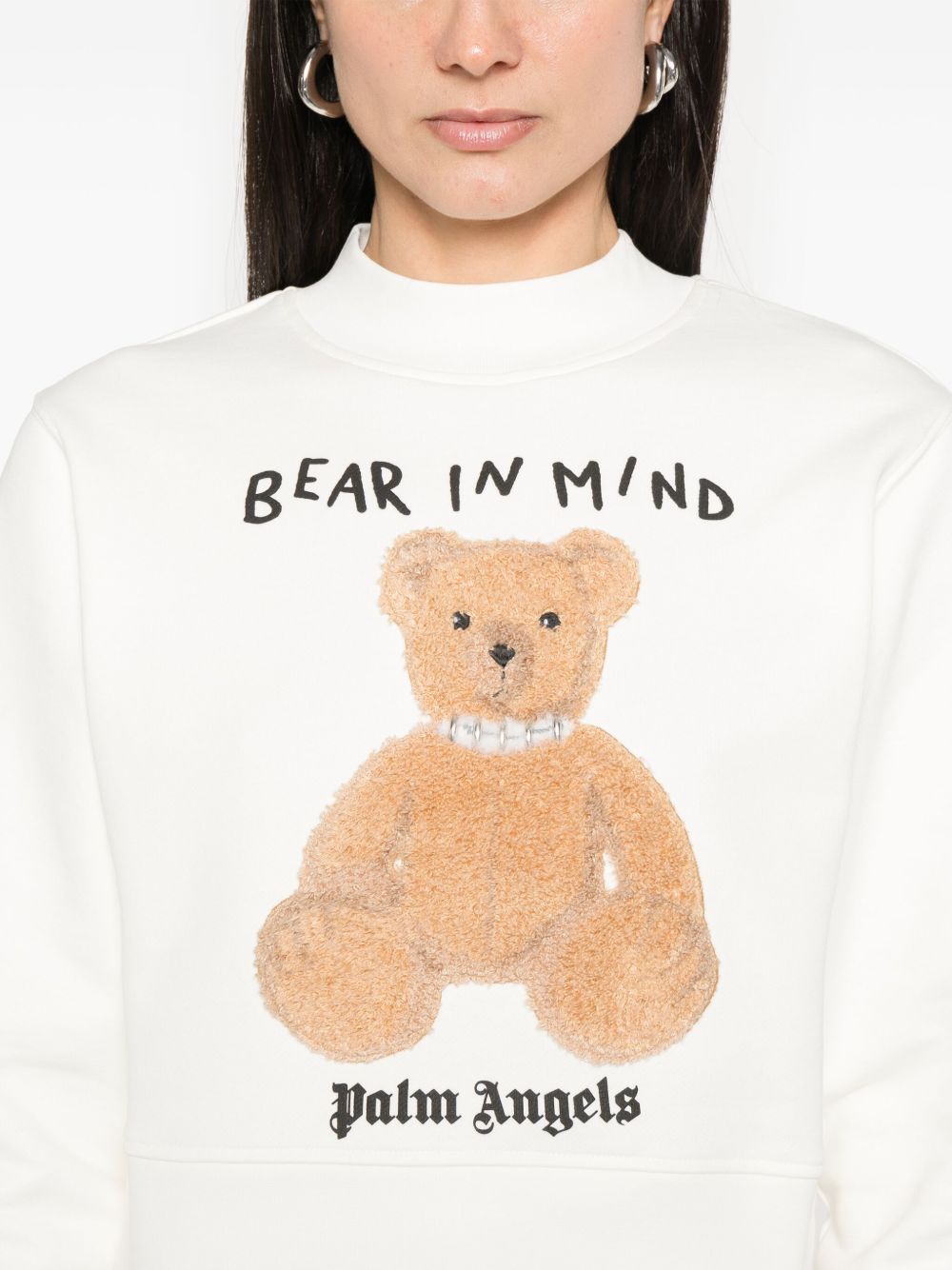 PALM ANGELS Mini Bear in Mind Cotton Sweatshirt