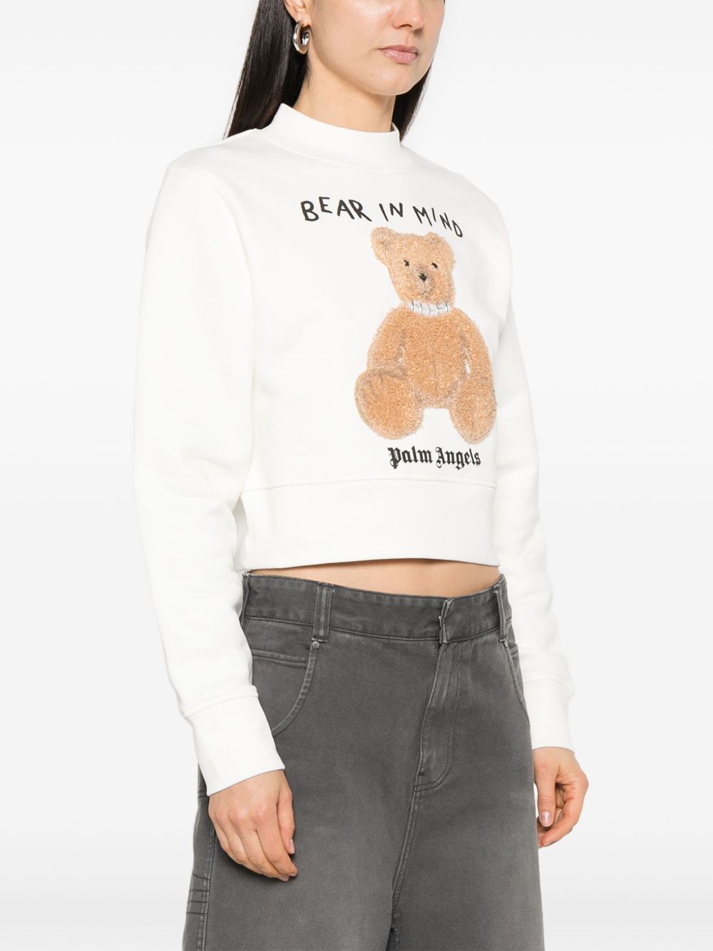 PALM ANGELS Mini Bear in Mind Cotton Sweatshirt