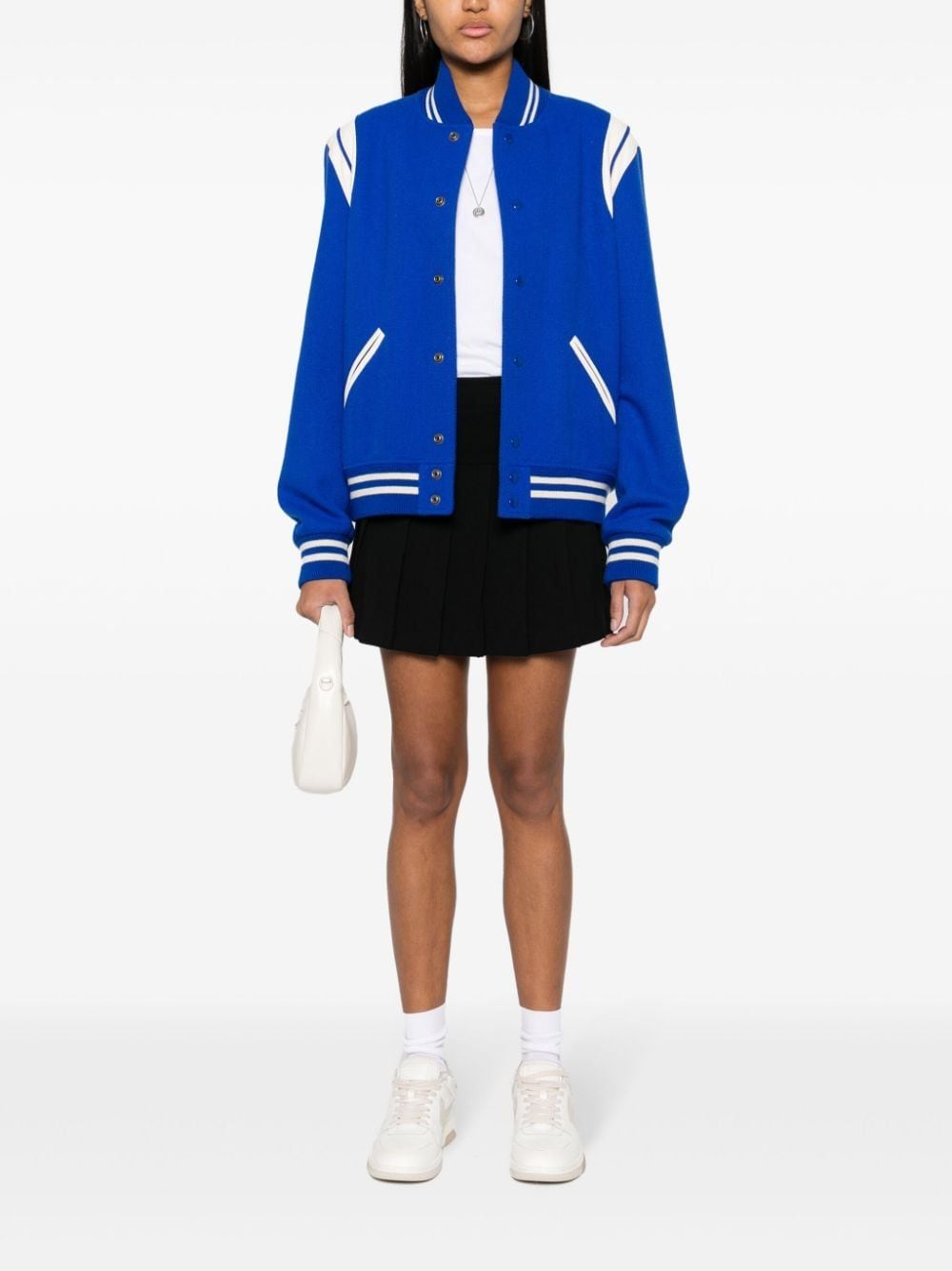 PALM ANGELS Monogram Pleated Mini Skirt